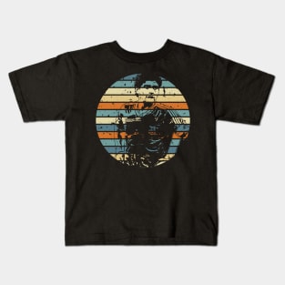 Diego maradona, circle vintage retro 1978 Kids T-Shirt